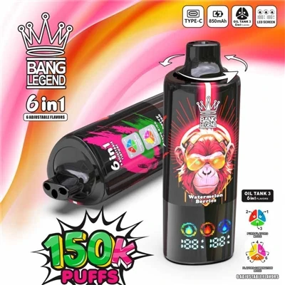 BANG LEGEND 150K Tek Kullanımlık E-Sigara: Üç Kutu ve Altı Aromayla Amiral Ge...