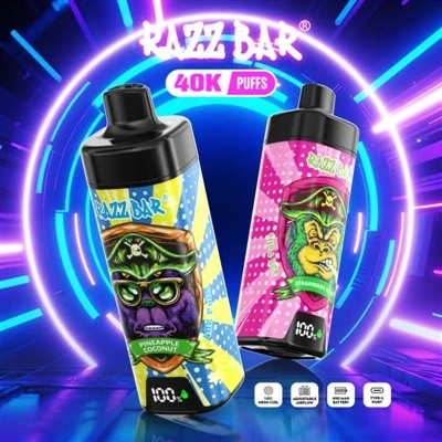 Razz Bar 40000 Tek Kullanımlık Elektronik-sigara: Yüksek-kapasiteli, Yüksek-p...