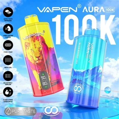 VAPEN AURA 100000: Tek Kullanımlık Elektronik-sigaralar 'Gerçekten Uzun-ömürl...