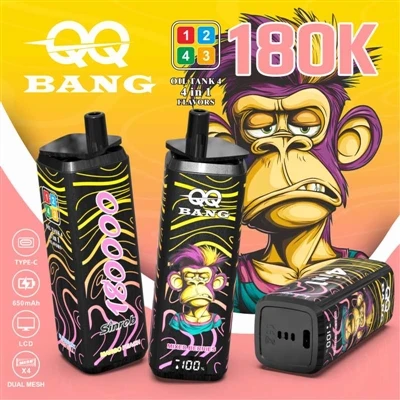 QQ BANG 180K 4'ü 1 Arada: Tek Seferde Dört Lezzetle Üstün Vape Deneyimi