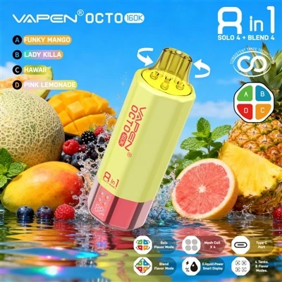 Vapen Octo 160K Puffs 8'i 1 Arada: Çoklu Tatlar Artık Bir Hile Değil, Günlük ...