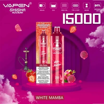 VAPEN SHISHA HOOKAH 15000: Nargile Deneyimini Cebinize Taşıyan Yüksek-Kapasit...