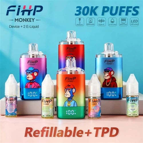 FIHP MONKEY 30K Doldurulabilir Vape: Uzun Pil Ömrü ve Rahatlığı Dengeleyen Ye...