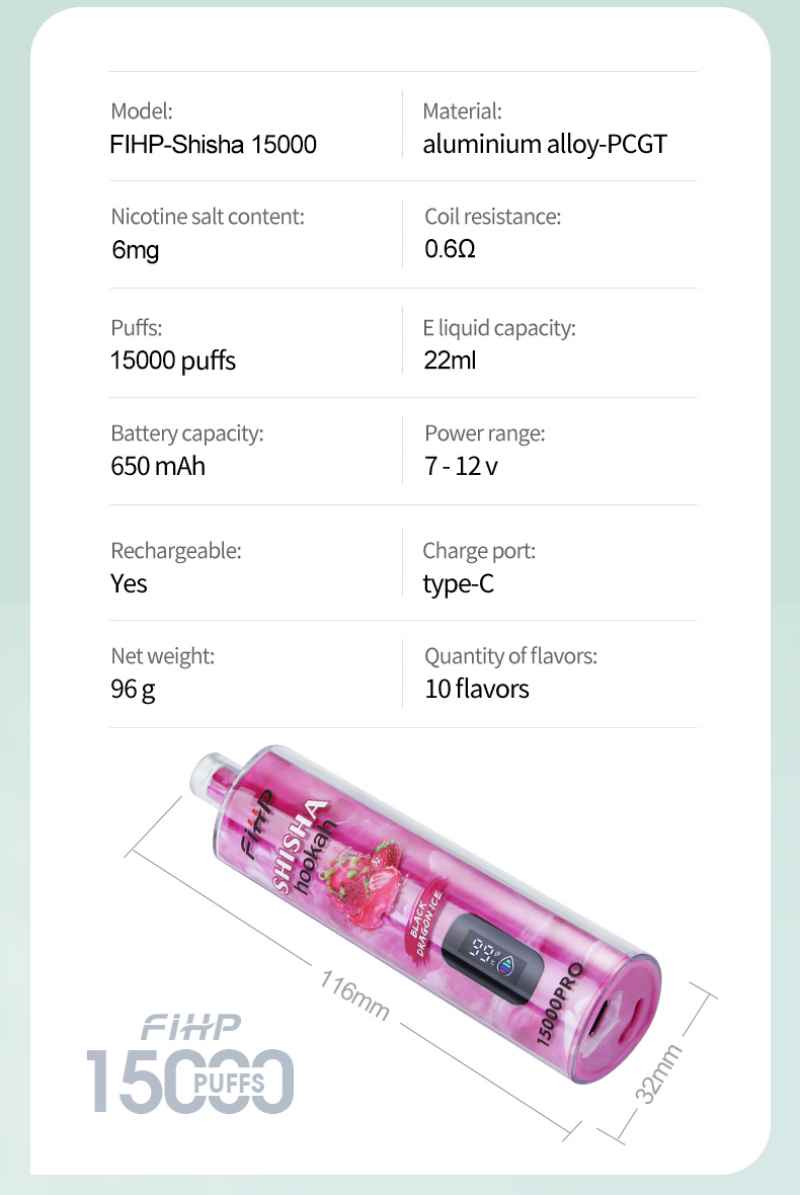 FIHP Shisha Hookah 15000pro 28