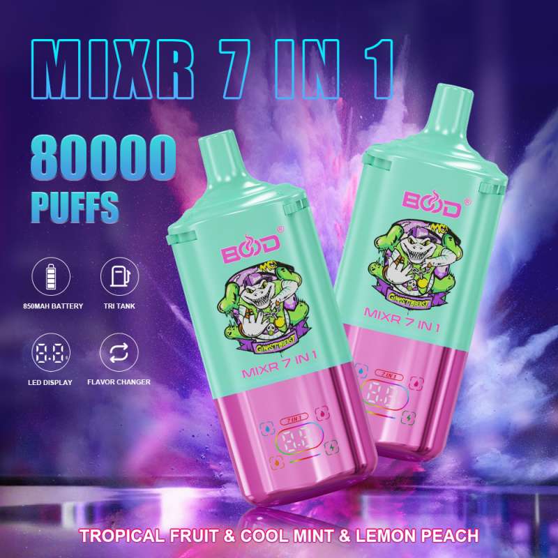 Tropical-fruit-cool-mint-Lemon-peachBOOD MIXR 7 IN 1 80000